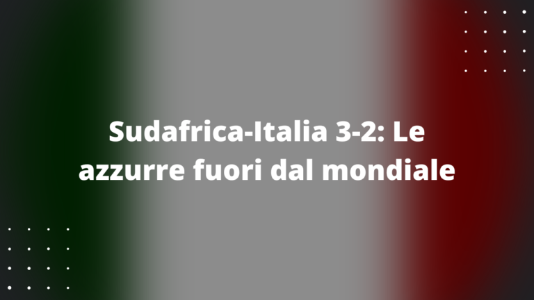 Sudafrica-Italia