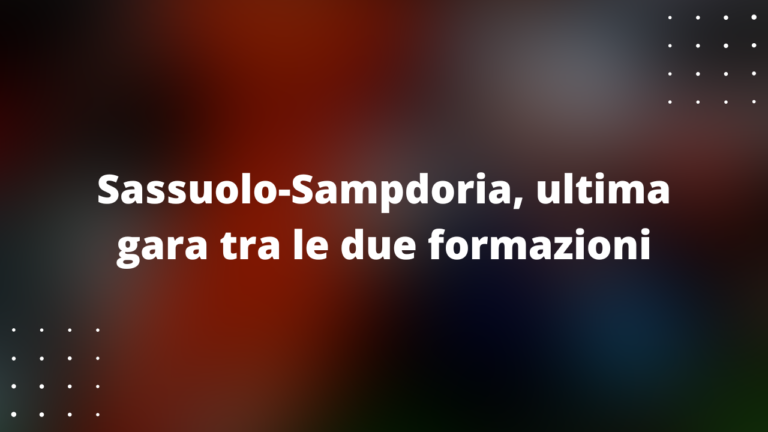 Sassuolo-Sampdoria