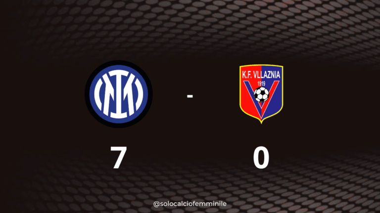 Inter-Vllaznia 7-0: tre vittorie su 3 per le nerazzurre
