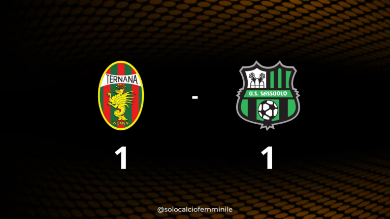 Ternana-Sassuolo 1-1: quattro pari in quattro gare, non accadeva dal 2016