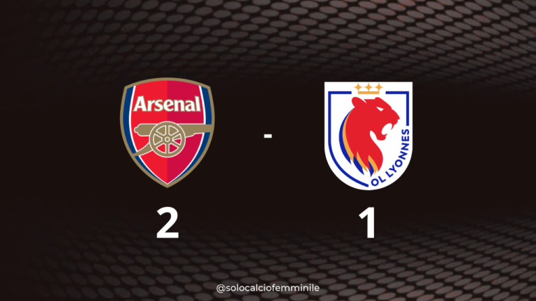 Arsenal-OL Lyonnes 2-1: l'autogol di Engen e il gol di Smith regalano il primo atto alle Gunners