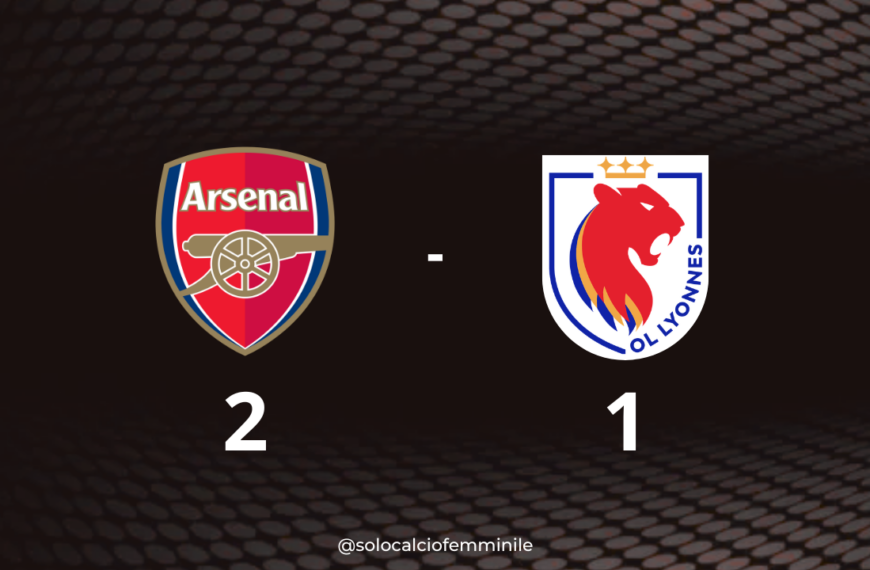 Arsenal-OL Lyonnes 2-1: l'autogol di Engen e il gol di Smith regalano il primo atto alle Gunners