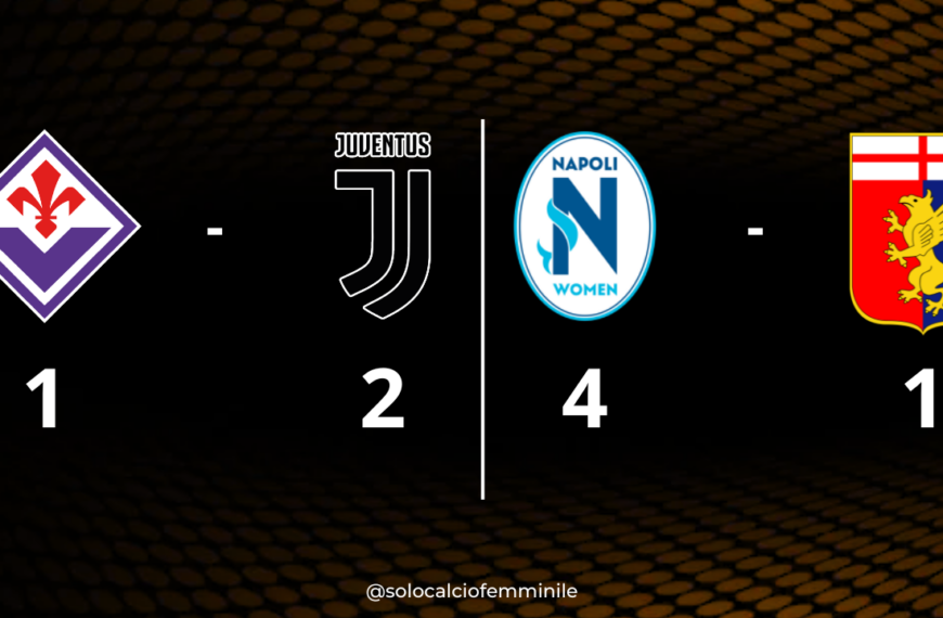 Serie A Women, 18a giornata: Fiorentina-Juventus 1-2 e Napoli-Genoa 4-1