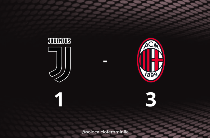 Juventus-Milan 1-3: rossonere in finale scudetto per la seconda volta
