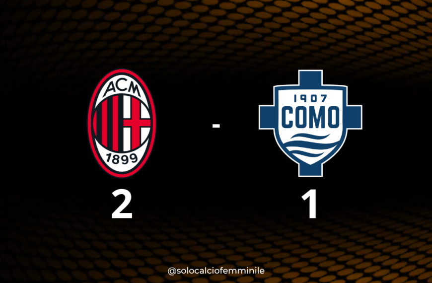 Milan-Como 1907 2-1: le rossonere tengono tutto aperto