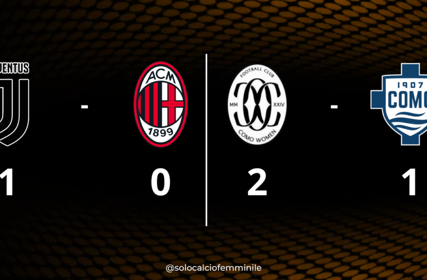 Serie A Women's Cup, Girone C: Juventus-Milan 1-0 e Como Women-Como 1907 2-1